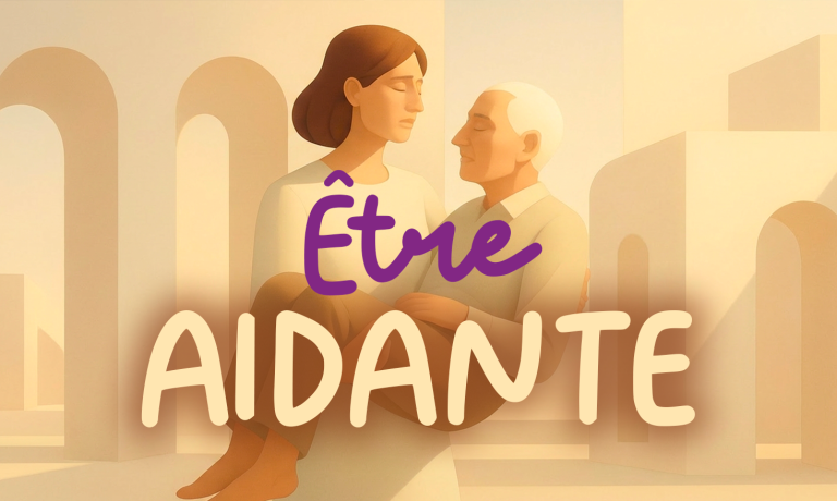 femme supporte son père